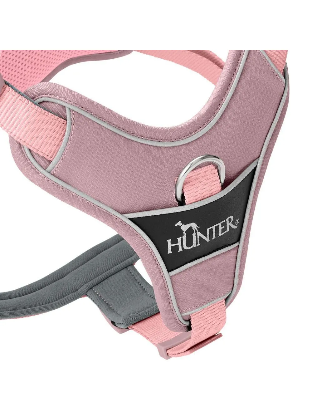 Hunter Divo Up hundesele M lyserød just mave 56-73 cm - Stabil bevægelse og afbalanceret komfort